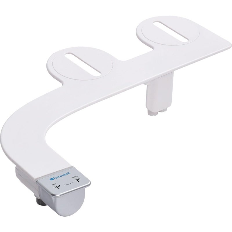 Brondell Bidet Attachment for Toilet SS-250 SimpleSpa Fresh Water Spray with Adjustable Water Pressure Side Arm Control, Slim Bidet Sprayer, Silver Knob (Dual Nozzle) - Image 1